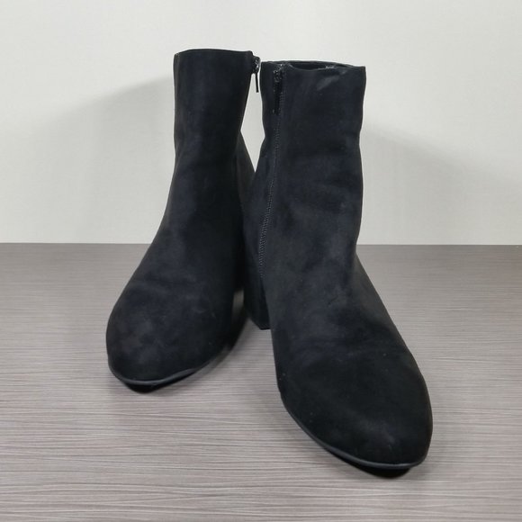 Steve Madden Pandora Side Zip Bootie, Black Faux Leather, Womens Size 9.5 M - Picture 4 of 12